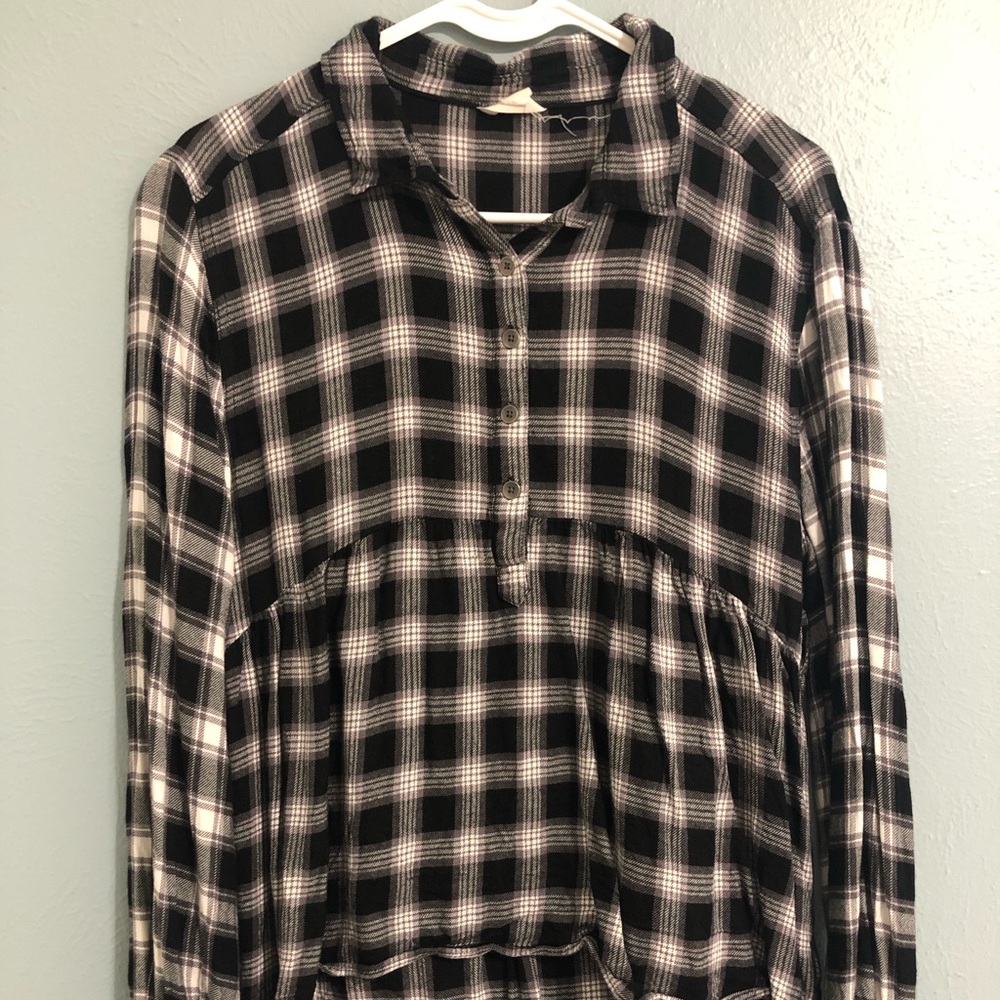 American Eagle Peplum style Flannel